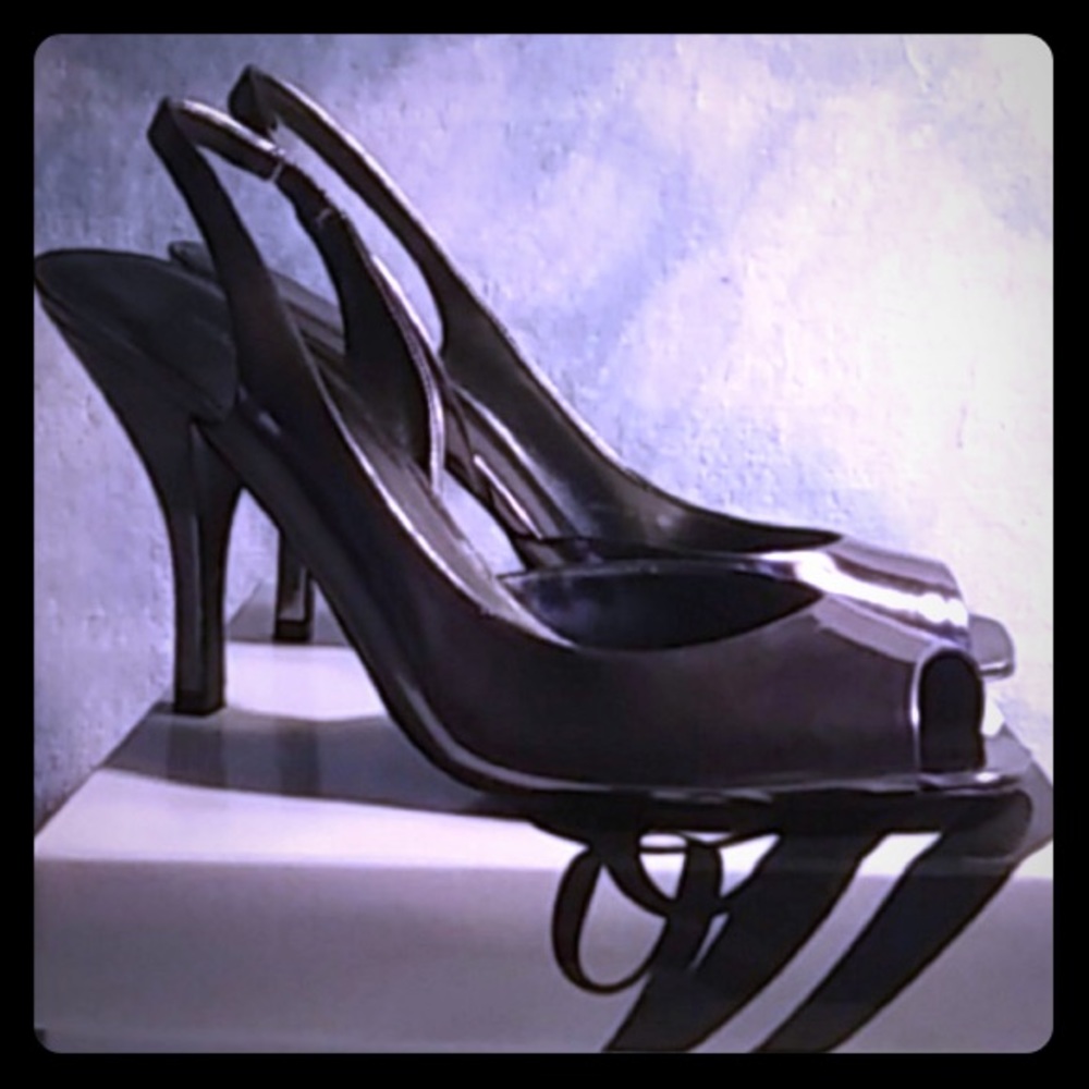 Brand New Nine West Sabal Black Patent Slingback
